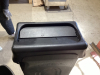 (2) GARBAGE CANS - (1) HIBOY WASTE CONTAINER W/FLAPPER LID, ONE SMALLER ONE - 2