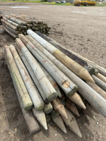 Bundle of assorted six and 7 foot driver post