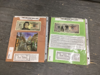 FUNNY MONEY & USED STAMSP - (2) PACKAGES