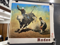 1988 CAGARY OLYMPIC BULL RIDING POSTER