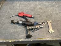 SNAP-ON STRAIGHT DIE GRINDER, ULTRA PRO 90 DEGREE DIE GRINDER, MAC BLOW GUN, WRENCHES