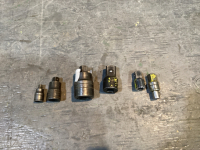 SNAP-ON ADAPTERS 3/8 TO 1/2 AND 1/2 TO 3/4, 3/4 TO 1/2, 1/2 TO 3/8, 3/8 TO 1/4, 1/4 TO 3/8, 3/8 TO 1/2