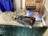 3 BOXESMETAL SHELF,LEGO SANTA SHOP,BBQ TOOLS - 2