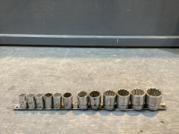 JOHN DEERE SHALLOW 12 POINT CHROME SOCKETS - 1/2&rdquo; DRIVE