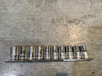 JOHN DEERE 1/2&rdquo; DRIVE METRIC CHROME SHALLOW SOCKETS 12 POINT