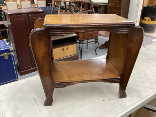 SIDE TABLE WITH SIDE STORAGE