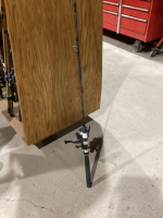 ZEBCO RHINO FISHING ROD (TIP IS BROKEN) & REEL - SHIMANO REEL