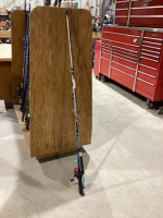 (2) FISHING RODS, (1) REEL AND EXTRA ROD EXTENSION