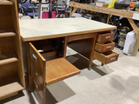 WOOD DESK W/ REPLACE TOP