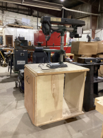 CRAFTEX RADIAL DRILL PRESS - CT020N ON WOOD CABINET