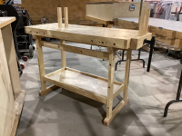 WOOD SHOP TABLE W/ (1) WOOD VICE