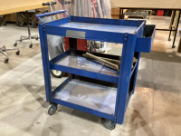 GRAY TOOLS BLUE METAL CART - 3-TIERS