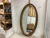 OVAL GOLD FRAMED MIRROR