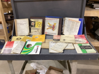 BOX W/ OLD FARMING EQUIPMENT SERVICE/OPERATORS MANUALS