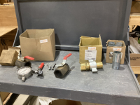 (3) BOXES MISC FITTINGS, GATE VALVES, GASKETS
