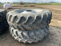 2 Goodyear tractor tires on steel rims