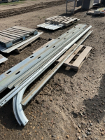 Rollup door track and steel studs