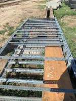 Steel shelf frame with plywood shelves