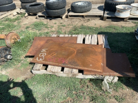 Three pieces of half inch plate steel