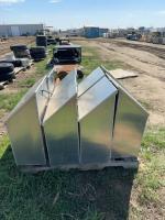 Eight aluminum tool boxes