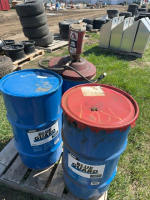 Grease barrels and pump