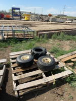 Pallet of three tires