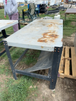 Steel shop table