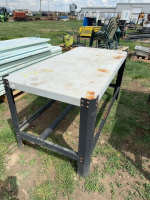 Steel shop table