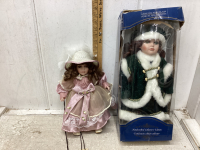 2 PORCELAIN DOLLS