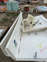 Shower enclosure, and bathroom sink