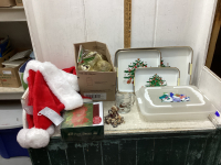 2 BOXES HOUSEHOLD AND CHRISTMAS ITEMS