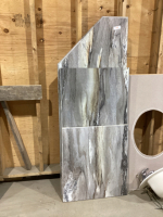 (3) PIECES VENEER TOPPED COUNTER TOPS -FAUX WOOD LOOKI