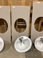 OVAL MARINA SINK W/FAUCETT AND COUNTER TOP