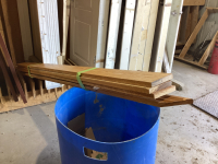 (5) USED PIECES BASEBOARDS & MOULDING - A FEW DIFFERENT LENGTHS