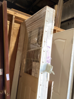 NEW 36" EXTERIOR DOOR & JAMB W/ WINDOW INSERT