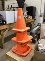 3 ORANGE TRAFFIC CONES