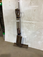 3 YARD TOOLS - LANDSCAPE RAKE, (2) SQUARE NOSE SHOVELS