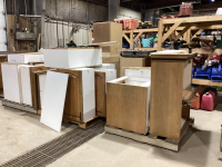 (5) PALLETS OF KTCHEN CABINETS - LOWER & UPPERS,, ISLAND, PANTRY DOOR - DIMENSIONS IN PICTURES