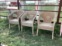 (3) WICKER CHAIRS