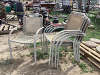 (5) LAWN CHAIRS - METAL & MESH