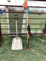 SCOOP SHOVEL, ICE CHIPPER, FLAG, SPADE AND SPADE HEAD