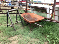 METAL WHEELBARROW AND ROLLER STAND
