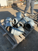8 inch galvanized, elbows, and connecters