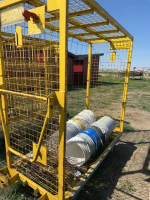 Steel rolling cart and buckets