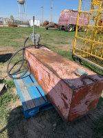 Square steel slip tank with hand pump
