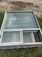 3 Aluminum framed windows