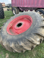 Pair of 20.8&ndash;38 rear tractor tires on international rims