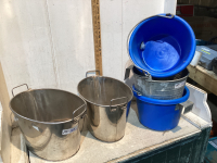 3 CALF NIPPLE PAILS - NO NIPPLES