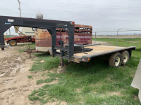 1981, HOME BUILT 14 foot gooseneck flat deck