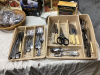 BOX OF MISC KITCHEN ITEMS - CROCKPOT, CUTLERY, HAND MIXERS, COFFEE PODS - 5